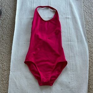 Red Halter Chacott Leotard